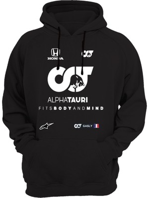 Widi Alpha Touri Baskılı Siyah Sweatshirt