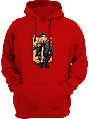 Widi Levi Baskılı Kırmızı Sweatshirt