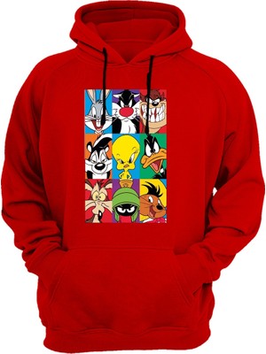 Widi Tweety Baskılı Kırmızı Sweatshirt
