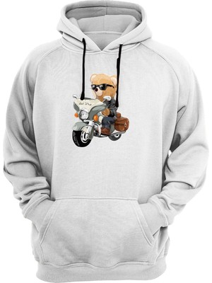 Widi Motorlu Ayıcık Baskılı Sweatshirt