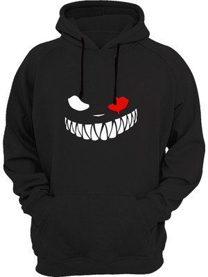 Widi Baskılı Siyah Sweatshirt