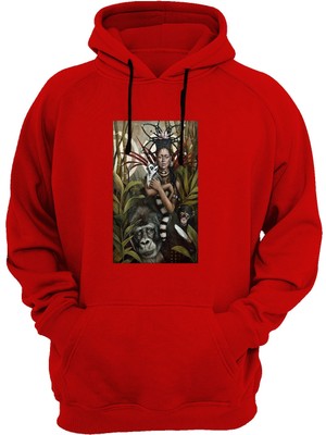 Widi Baskılı Kırmızı Sweatshirt,