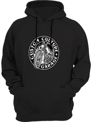 Widi Custom Culture Garage Baskılı Siyah Sweatshirt