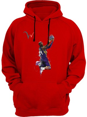 Widi Kobe Baskılı Kırmızı Sweatshirt