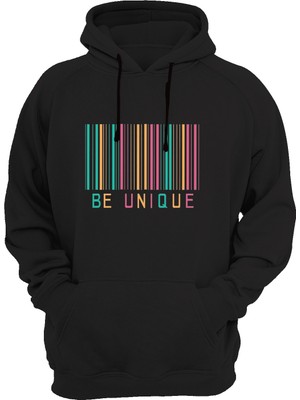 Widi Renkli Baskılı Siyah Sweatshirt