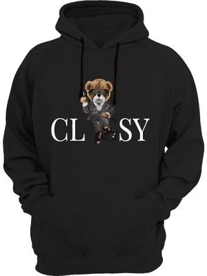 Widi Classy Baskılı Siyah Sweatshirt
