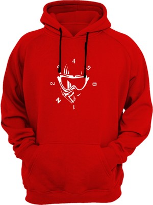 Widi 1N23456 Baskılı Kırmızı Sweatshirt