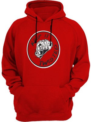 Widi Keep It Twisted Baskılı Kırmızı Sweatshirt