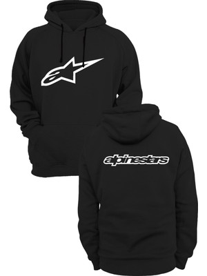 Widi Alp Baskılı Siyah Sweatshirt