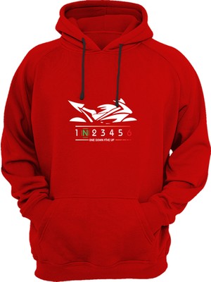 Widi Red Racing Motor Baskılı Sweat-Shirt