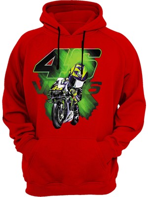 Widi 46 Baskılı Kırmızı Sweatshirt