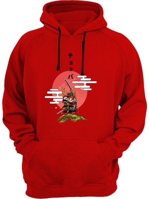 Widi Baskılı Kırmızı Sweatshirt