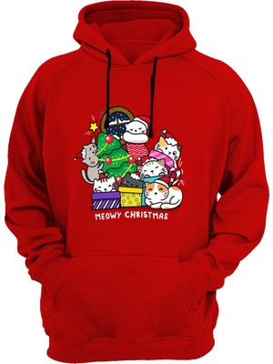 Widi Baskılı Kırmızı Sweatshirt