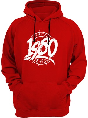 Widi 1980 Baskılı Kırmızı Sweatshirt