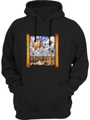 Widi Balon Baskılı Siyah Sweatshirt
