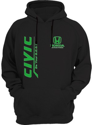 Widi Baskılı Siyah Sweatshirt