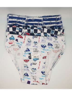 Tutku Çocuk Karışık Desenli Slip Külot 12'li Paket 255-ASORTİ-3-4 Yaş