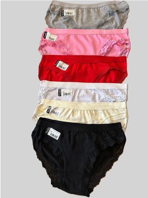 Tutku Kadın Dantelli Toparlayıcı Külot 6'lı Set-Karışık-Xs/s Çok Renkli Standart Beden Rahat Tasarım