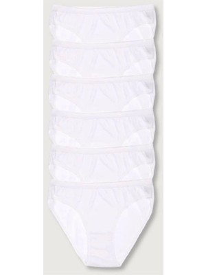 Tutku Kadın Beyaz 6'lı Paket Bikini Külot Çok Renkli Standart Beden Rahat Kullanım İçin
