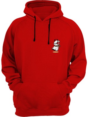 Widi Hayalet Baskılı Kırmızı Sweatshirt