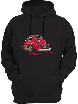 Widi Baskılı Siyah Sweatshirt
