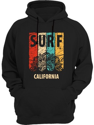 Widi Surf Baskılı Siyah Sweatshirt