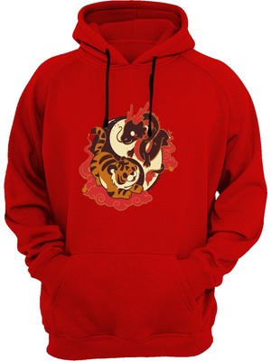 Widi Kaplan Baskılı Kırmızı Sweatshirt