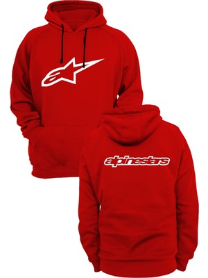 Widi Alp Baskılı Kırmızı Sweatshirt