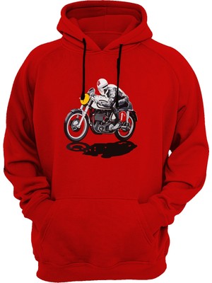 Widi Motor Baskılı Kırmızı Sweatshirt