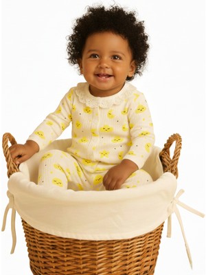 Buufuu Kız Bebek Takım Uzun Kollu Fisto Yakalı Pamuklu 0-6 Aylık