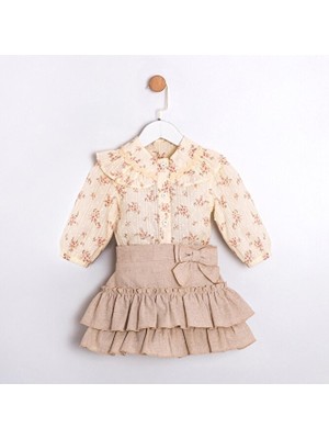 ministok Selly Çıtır Çiçek Desenli Ikili Kız Bebek Takım