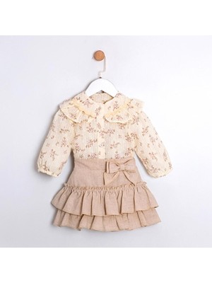 ministok Selly Çıtır Çiçek Desenli Ikili Kız Bebek Takım