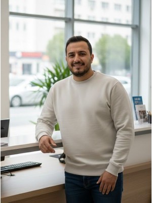 Genel Erkek Basic Yuvarlak Yaka Battal Pike Kazak