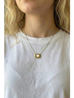 Jewels of Hope Gümüş Renk Kalp Figürlü 316L Çelik Kadın Kolye - Kararmaz Gümüş Rengi Zincir 51 cm