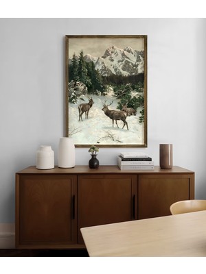 PremiumPort Yılbaşı Temalı Çerçeveli Dekoratif Tablo No.99