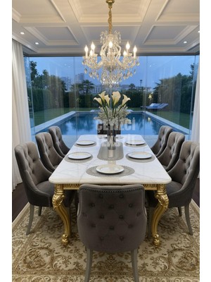 PremiumPort Şık Amerikan Servis ve Supla Takımı, Masa Örtüsü Seti, Sunum Için Ideal