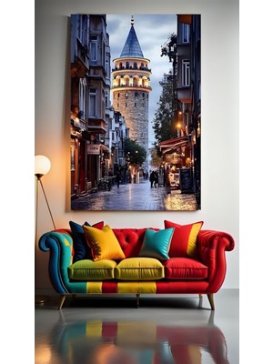 PremiumPort Galata Kulesi Portre Iı, Ev, Salon, Ofis, Dükkan Dekorasyon Kanvas Tablo