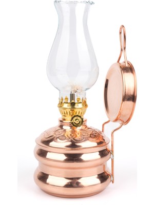 PremiumPort Şık Bakır Gaz Lambası, Küçük Boy, Dekoratif ve Pratik Aydınlatma