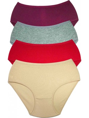 MiraLive 4 Adet Kadın Yüksek Bel Ribana Bato Külot S102