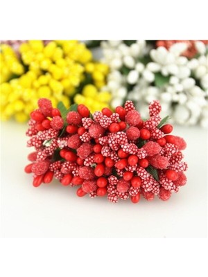 PremiumPort Canlı Kırmızı Pitiric Çiçek – Dekor ve Masa Süsü Alternatifi