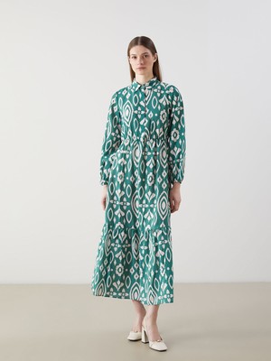 Lc Waikiki Yeni Sezon Gömlek Yaka Desenli Elbise