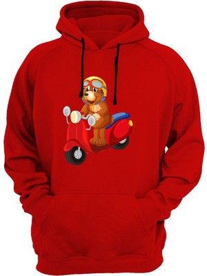 Widi Baskılı Kırmızı Sweatshirt