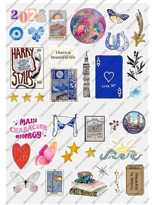 Sticker Seti 34 Adet Sticker Macbook Notebook Tablet Telefon Ajanda Laptop Defter Sticker Seti