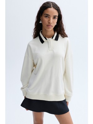 Polo Yaka Sweatshırt