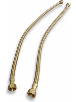 İsaoğlu Yapı Gold Klozet Hortumu 50 cm Çelik Klozet Flexi Taharat Muslukları Uyumlu Gold Flex 2 Adet