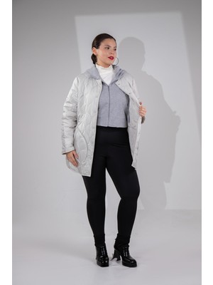 Roxxlen Büyük Beden Cepl Kapitone 2'li Mont