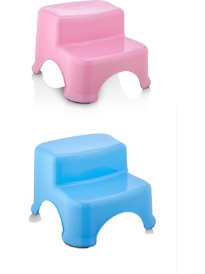 Follow Me Jolly Katlı Çocuk Basamağı (2'li Pembe - Mavi)