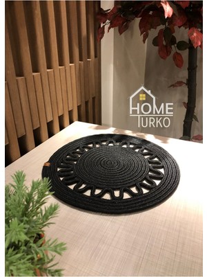 PremiumPort Modern Hasır Amerikan Servis ve Supla, 33X33 Cm, Şık ve Doğal Tasarım