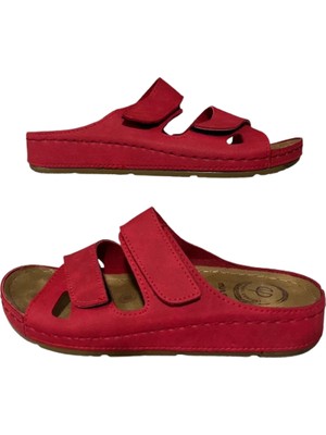 Mulex 1801 Kadın Kırmızı Ortopedik Terlik