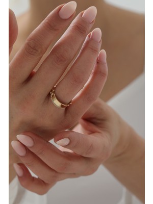 Yavuz Kuyumculuk 14 Ayar Altın Mariner Taşlı Plaka Yüzük